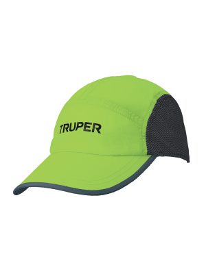 60439 - Gorra color verde, 100% poliéster, Truper
