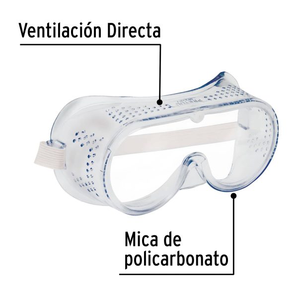 21538 - Goggles de seguridad con ventilación directa, Pretul