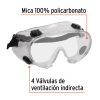 14220 - Goggles de seguridad con válvulas de ventilación indirecta