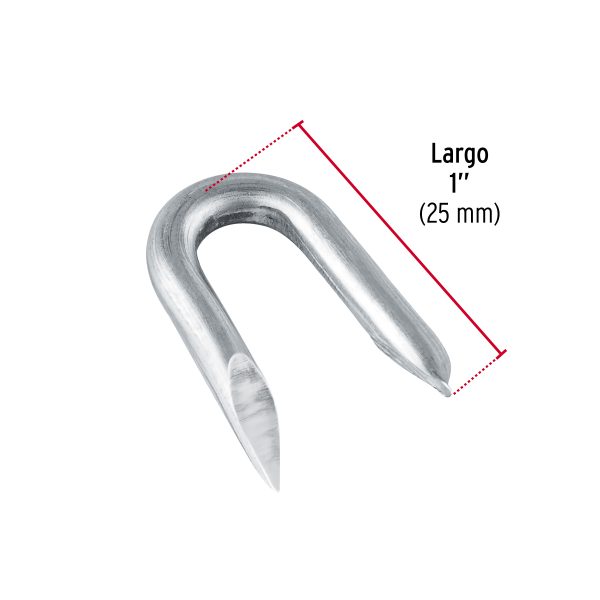 44513 - Caja con 10 kg de grapas 1' galvanizadas p/alambre de púas