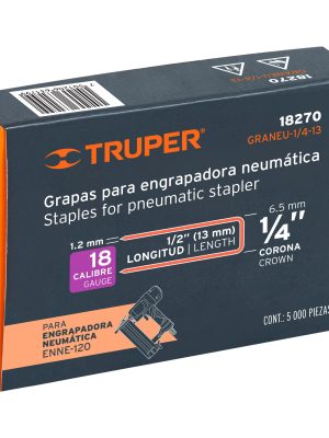 GRANEU-1-4-13E1.jpg 18270 - Caja con 5000 grapas corona 1/4' calibre 18, 13mm p/ENNE-120