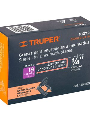 18272 - Caja con 5000 grapas corona 1/4' calibre 18, 19mm p/ENNE-120