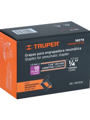 GRANEU-1-4-32E1.jpg 18276 - Caja con 5000 grapas corona 1/4' calibre 18, 32mm p/ENNE-120