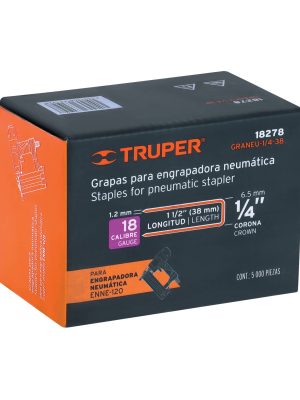 GRANEU-1-4-38E1.jpg 18278 - Caja con 5000 grapas corona 1/4' calibre 18, 38mm p/ENNE-120