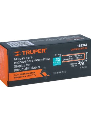 18284 - Caja con 5000 grapas corona 3/8' calibre 22, 10mm p/ENNE-70