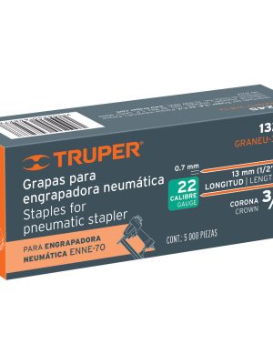 13245 - Caja con 5000 grapas corona 3/8' calibre 22, 13mm p/ENNE-70