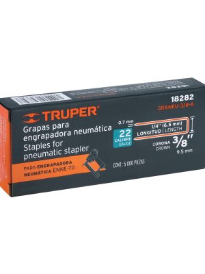18282 - Caja con 5000 grapas corona 3/8' calibre 22, 6mm p/ENNE-70