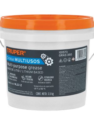 GRAS-350.jpg 101573 - Grasa lubricante multiusos, base litio, 3.5 kg, Truper