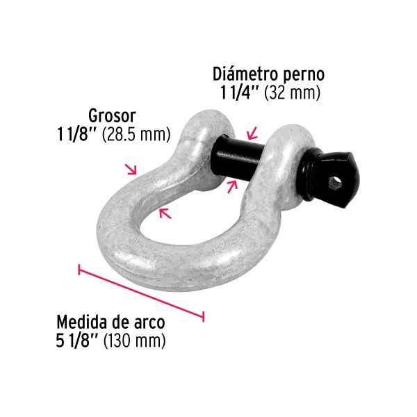 44976 - Grillete de acero forjado 1-1/8', Fiero