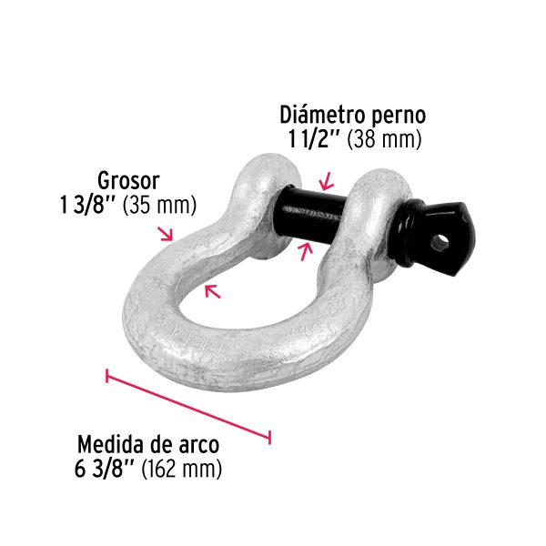 44978 - Grillete de acero forjado 1-3/8', Fiero