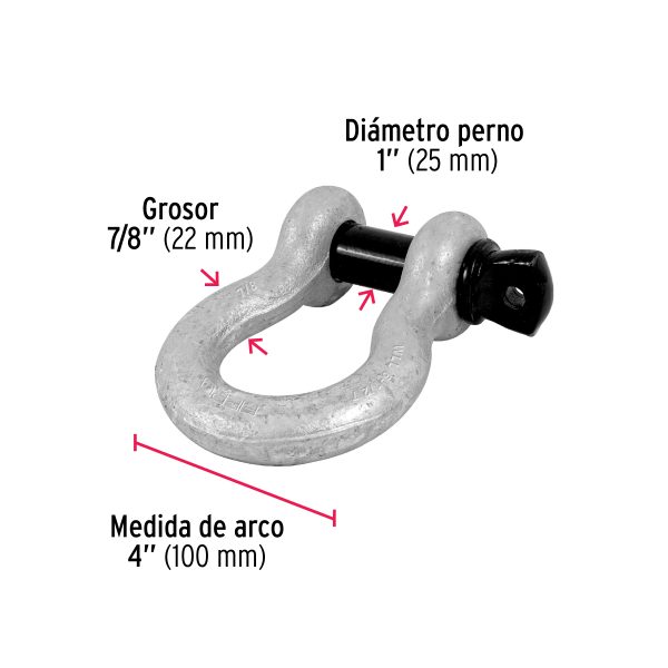 44974 - Grillete de acero forjado 7/8', Fiero
