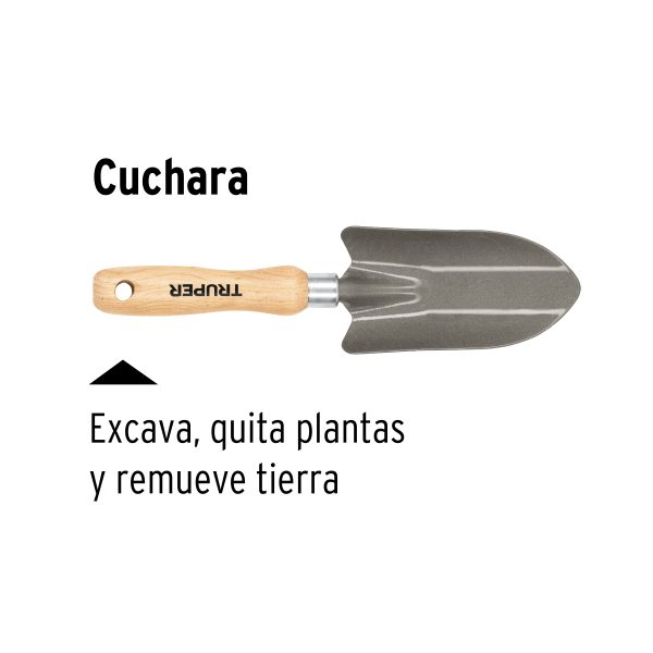 15020 - Cuchara para jardín, mango de 6', Truper