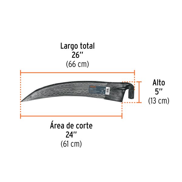 14901 - Guadaña tipo española de 26' sin mango, Truper