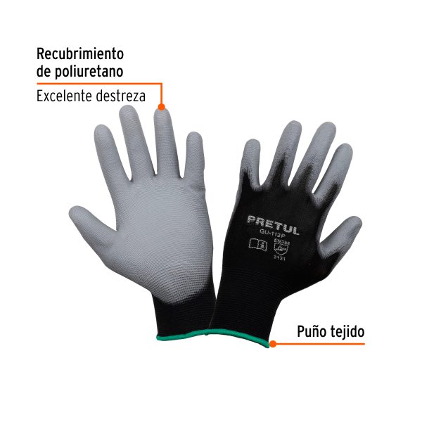 103836 - Guantes de nylon recubiertos de poliuretano, XG, Truper