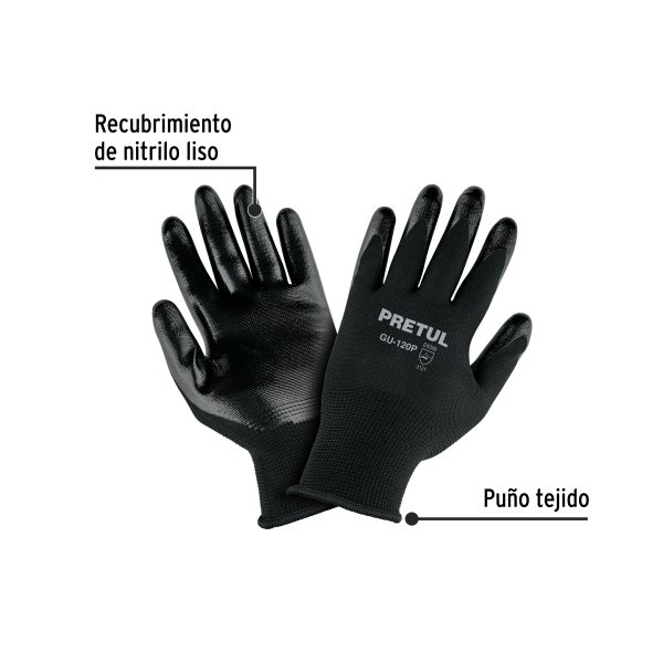 29928 - Guantes de nylon recubiertos de nitrilo, XCH, Pretul
