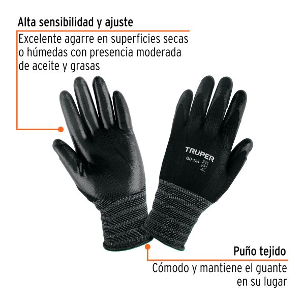 103867 - Guantes de nylon recubiertos de nitrilo, XG, Truper
