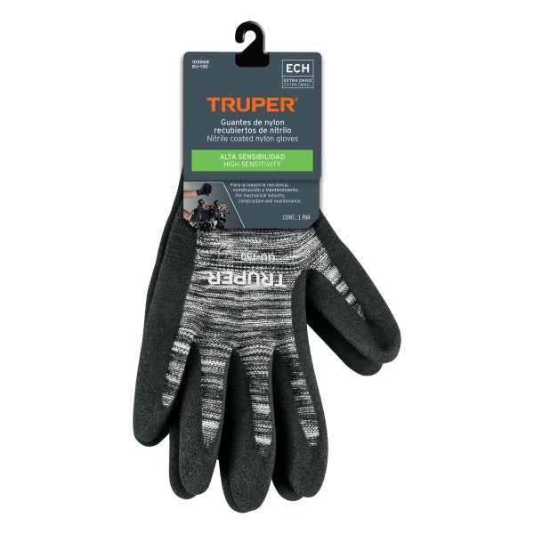 103868 - Guantes de nylon recubiertos de nitrilo arenoso, XCH, Truper