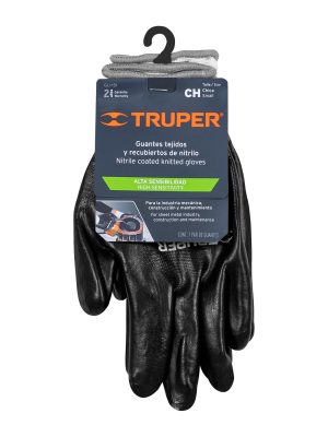 18025 - Guantes de poliéster recubiertos de nitrilo, CH, TRUPER
