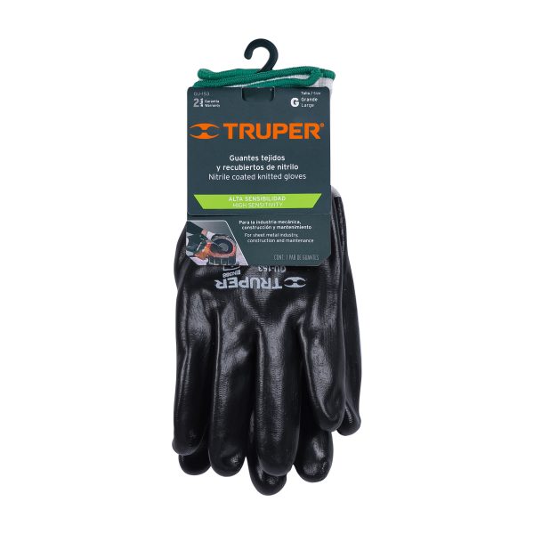 18027 - Guantes de poliéster recubiertos de nitrilo, G, TRUPER