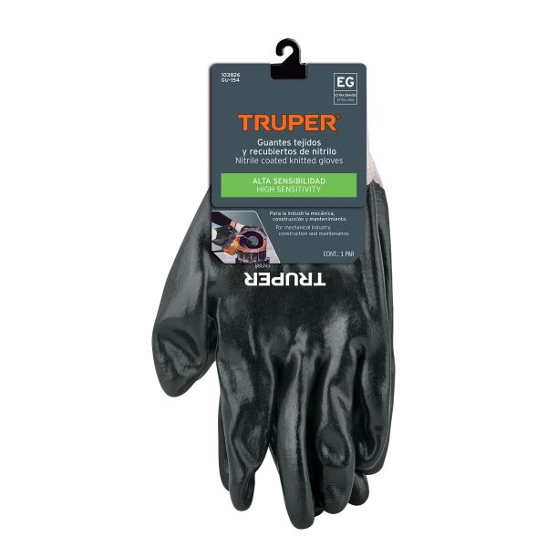 103826 - Guantes de poliéster con recubrimiento de nitrilo, XG Truper