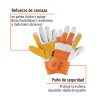 14246 - Guantes de carnaza y loneta, con refuerzo, unitalla, TRUPER
