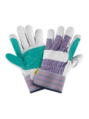 29977 - Guantes de carnaza y loneta con refuerzo, unitalla, PRETUL