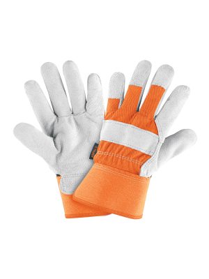 14245 - Guantes de carnaza y loneta, unitalla, TRUPER