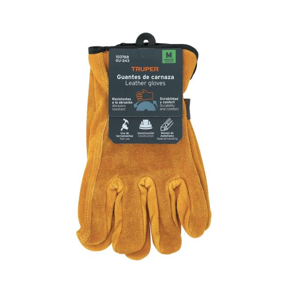 103768 - Guantes de carnaza, usos generales, M, Truper
