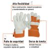 17051 - Guantes de piel de res y dorso de loneta, TRUPER