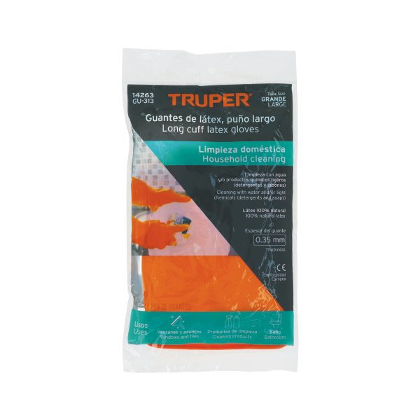 14263 - Guantes de látex para limpieza, G, TRUPER