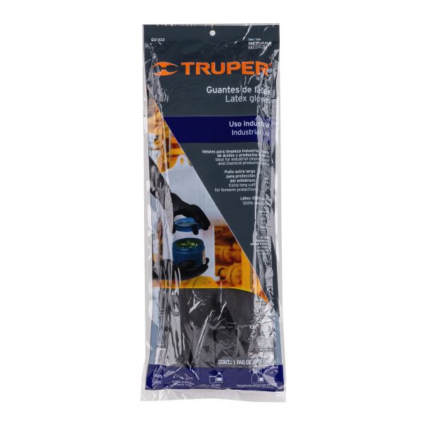 14268 - Guantes de látex industriales, M, TRUPER
