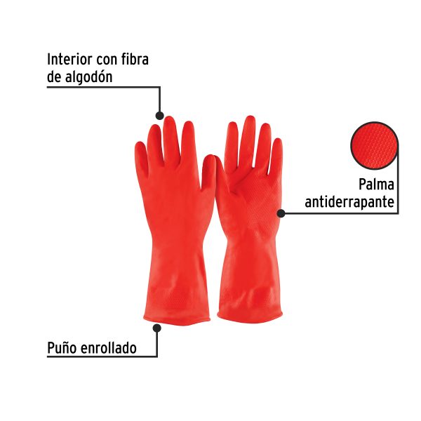29946 - Guantes de látex para limpieza, rojos, XCH, Pretul