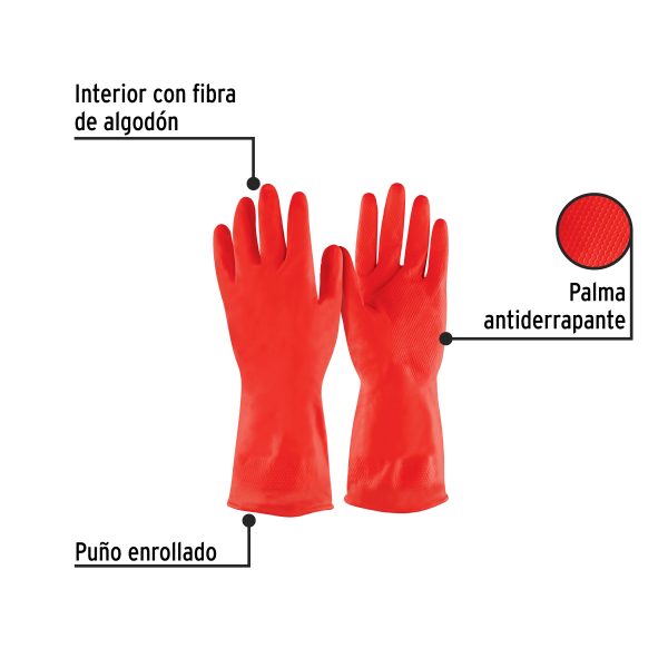 29950 - Guantes de látex para limpieza, rojos, XG, Pretul