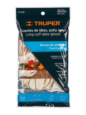 14264 - Guantes de látex para manejo de alimentos, M, TRUPER