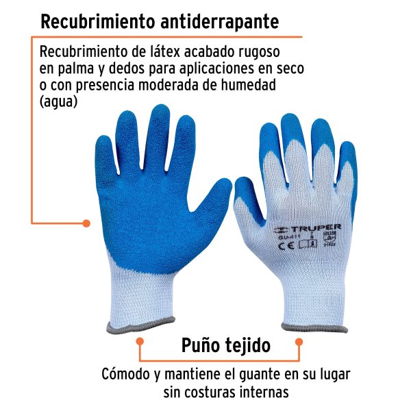 15265 - Guantes de poliéster recubiertos de latex, CH, TRUPER