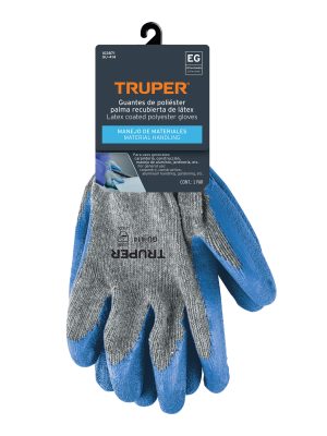 103871 - Guantes de poliéster recubiertos de latex, XG, Truper