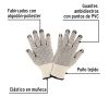 21830 - Guantes de algodón con puntos de PVC en palma y dorso,PRETUL