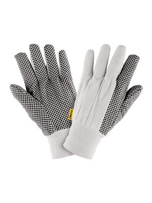 20330 - Guantes de algodón con puntos PVC en palma, unitalla, PRETUL