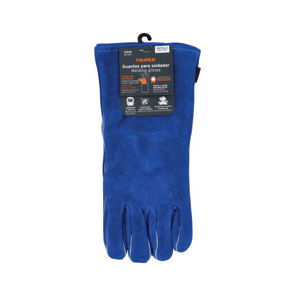 15246 - Guantes para soldador, reforzados, azules, TRUPER