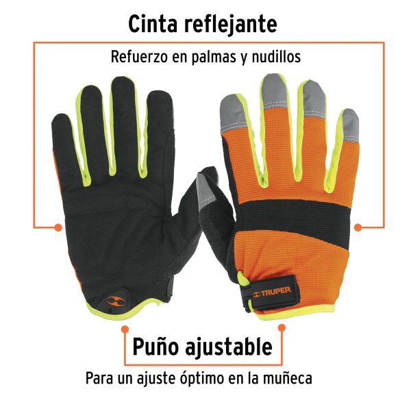 10849 - Guantes para mecánico, alta visibilidad, TRUPER