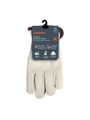 14999 - Guantes de piel de cerdo, tipo operador, TRUPER