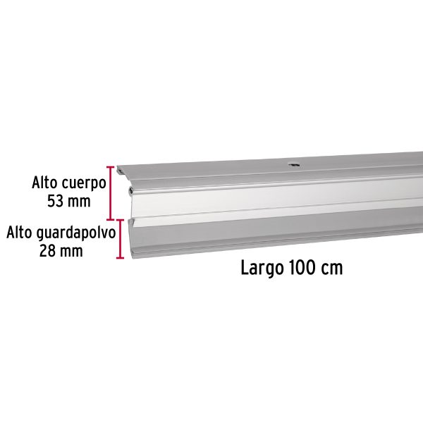 49884 - Guardapolvo automático 100 cm aluminio, HERMEX