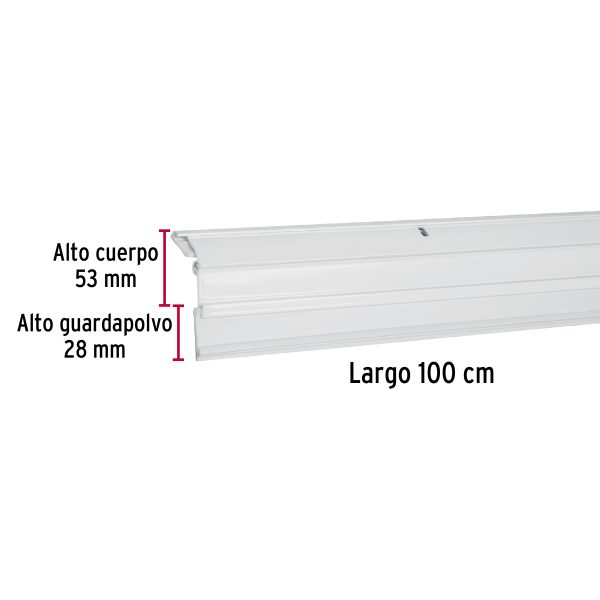 49889 - Guardapolvo automático 100 cm blanco, HERMEX