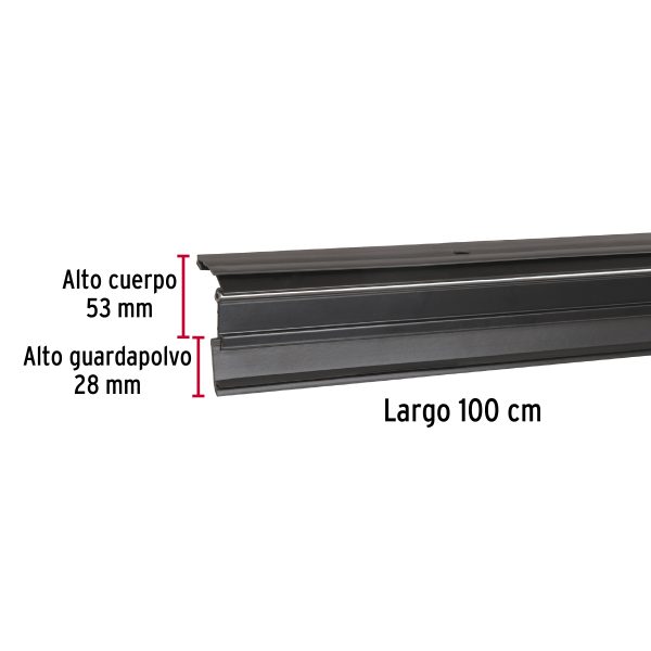 49894 - Guardapolvo automático 100 cm negro, HERMEX