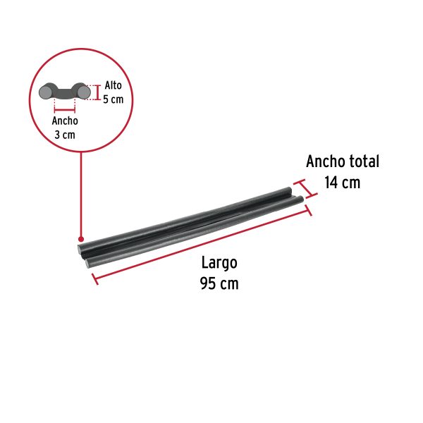 46364 - Guardapolvo con funda 95 cm, negro, HERMEX