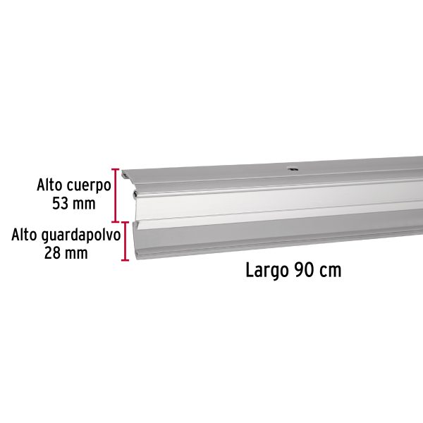 49883 - Guardapolvo automático 90 cm aluminio, HERMEX