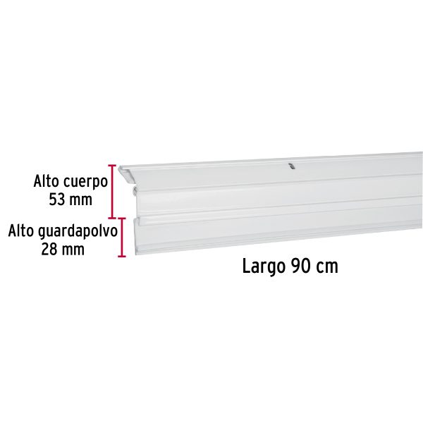 49888 - Guardapolvo automático 90 cm blanco, HERMEX