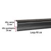 49890 - Guardapolvo automático 90 cm negro, HERMEX