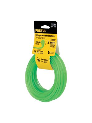 HIDE-80P.jpg 20023 - Hilo redondo, para desbrozadora, 2mm x15m, tarjeta, PRETUL