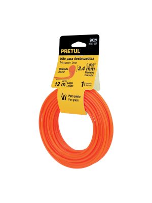 HIDE-95P.jpg 20024 - Hilo redondo, para desbrozadora, 2.4mm x12m, tarjeta, PRETUL